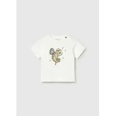 MAYORAL - Camiseta Estampado Interactivo Camaleón Blanco