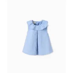 ZIPPY - Blusa Detalle Cuello Bordado Azul