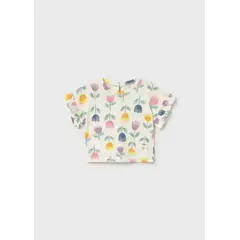 MAYORAL - Blusa Estampado Flores Beige Lila