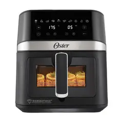 OSTER - Freidora de Aire Digital, 6L Recubrimiento DiamondForce, con Ventana y Luz Interna, 10 Programas Automáticos