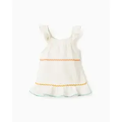 ZIPPY - Blusa Bordado Rayas Beige