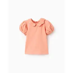 ZIPPY - Blusa Detalle Cuello Bordado Naranja