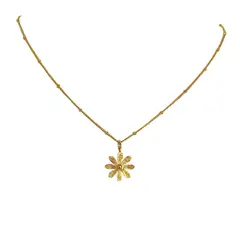 MERAKI - Cadena para Mujer con Dije Bañada en Oro 24K Joyería Artesanal Cadena elegante