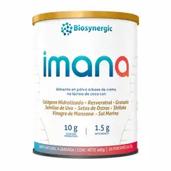 BIOSYNERGIC - Imana: Colágeno Hidrolizado, Resveratrol, Granada, Semilla de uva, Antioxidantes x 460 g