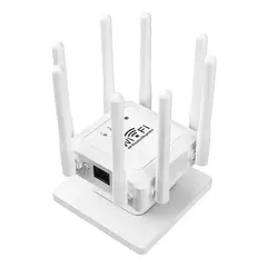GENERICO - Repetidor WiFi 300 Mbps 8 Antenas Amplificador De Señal
