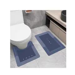 GENERICO - Juego de 2 Tapetes para Baño Absorbentes Antideslizantes y de Secado Rápido