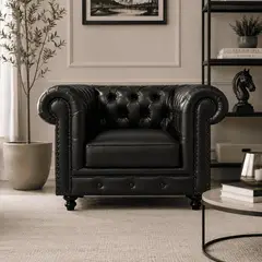LJ HOME - Poltrona Chesterfield Capitoneada Chester Premium 1 Puesto