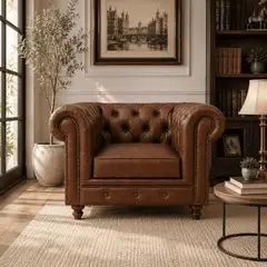 LJ HOME - Poltrona Chesterfield Capitoneada Chester Premium 1 Puesto