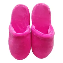 GENERICO - Pantuflas un solo fondo suaves y acolchadas color fucsia