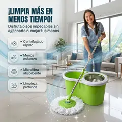 GENERICO - Trapero Escurridor Centrifuga Giratorio Ruedas Mopa Extra