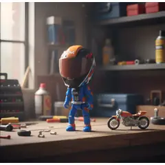 INFANTILES CAJUROMIX - Mini Casco De Colección A Escala Mini Piloto Azul