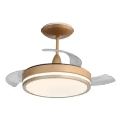 BRITOCHET - Ventilador De Techo Con Aspas Retractil 36 Con Control
