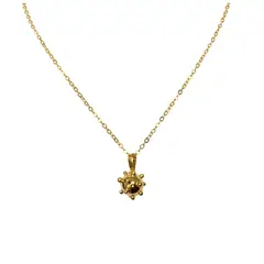 MERAKI - Cadena para Mujer con Dije Bañada en Oro 24K Joyería Artesanal Cadena elegante