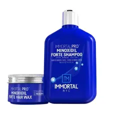 IMMORTAL Y ROTERBART - Combo Shampoo Y Cera Immortal Pro Minoxidil Forte