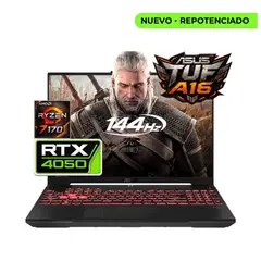 ASUS - Portátil Gamer Tuf A16 Ryzen 7 170 32  1 TB SSD RTX 4050 6GB 16 WUXGA 144Hz