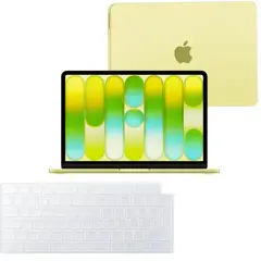GENERICO - Carcasa Matte Amarillo Cítrico + Teclado Transparente Para Macbook Neo A3404 2026