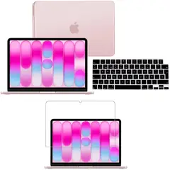 GENERICO - Carcasa Matte Rosa Rubor + Teclado + Pantalla Para Macbook Neo A3404 2026