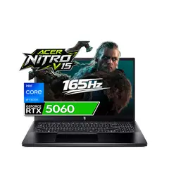 ACER - Portatil Gamer Nitro V15Core I7 13620H 64  512 SSD RTX 5060 8 GB Negro 15,6 FHD 165 Hz IPS