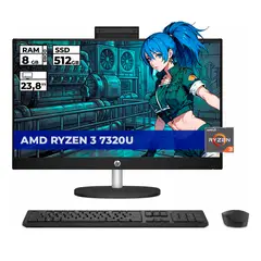 HP - TODO EN UNO 24-CR0234LA RYZEN 3-7320U 8GB RAM 512GB SSD 24 FHD