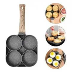 ZHOPI CO - Sarten Antiadherente 4 Puestos Para Huevos Arepas Pancakes
