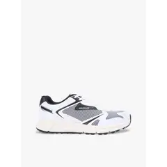 TOMMY HILFIGER - Tenis negro con mezcla de texturas y logo
