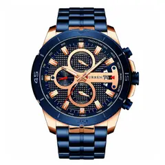 CURREN - Reloj 8337 Cronógrafo Para Hombre Deportivo Elegante En Acero