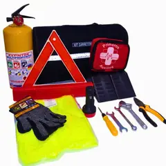 GENERICO - Kit De Carretera Reglamentario Completo 2026 Con Extintor 5 Lbs ABC Maletín Alfombra Carro Camioneta