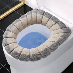 GENERICO - Protector Cubierta Asiento Bizcocho Térmico Inodoro Lavable Beige