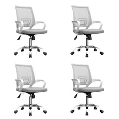 DISTRIONLINE - Set X4 Silla De Oficina Atlantis Malla Y Marco