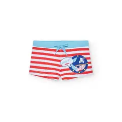 BOBOLI - Bermuda De Baño Rayas Rojo