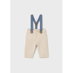 MAYORAL - Pantalón con Tirantes Beige Piedra
