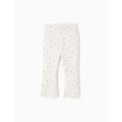 ZIPPY - Pantalón Acanalado Estampado Blanco