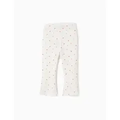 ZIPPY - Pantalón Acanalado Estampado Blanco