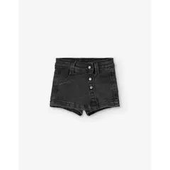 LOSAN - Falda Short Denim Negro