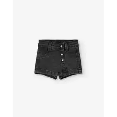 LOSAN - Falda Short Denim Negro