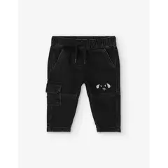 LOSAN - Pantalón Resortado Negro DOG