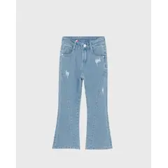 OTRAS MARCAS - Pantalón Bota Ancha Denim Brillos