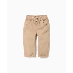 ZIPPY - Pantalón Dril Cintura Resortada Beige