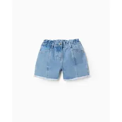 ZIPPY - Short Resortado Bolsillos Denim