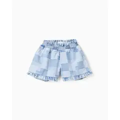 ZIPPY - Short Combinado Cuadros Denim