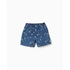 ZIPPY - Short Estampado Stitch Denim
