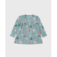 LOSAN - Vestido Manga Larga Estampado Unicornio