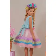 OTRAS MARCAS - Vestido Tul Arcoíris Soy Feliz