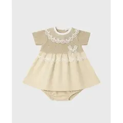 DR KID - Vestido Combinado Tricot Detalles Bordados