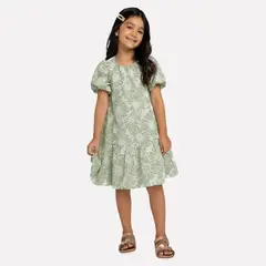 MILON - Vestido Ojalillo Flores Menta