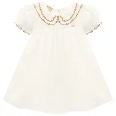 MILON - Vestido Detalle Cuello Marfil