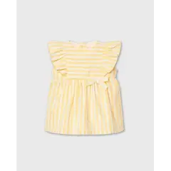 BOBOLI - Vestido Rayas Moño Amarillo