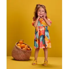 NANAI - Vestido Estampado Frutas Azul