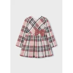 MAYORAL - Vestido Cuadros Moño Rosa
