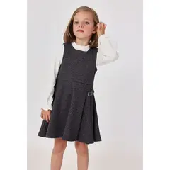 BOBOLI - Vestido Cuadros Azul Oscuro